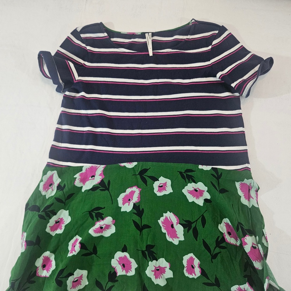 Anthropologie Striped Floral Top~Size S~EUC